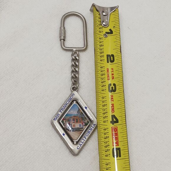 VNT San Francisco California Souvenir Spinner Keychain Keyring Trolley & Bridge - Picture 5 of 10